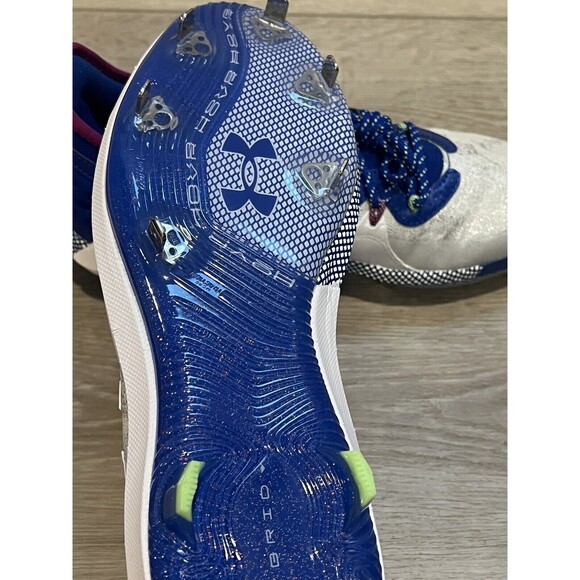 Bryce Harper Under Armour Low ST Baseball Cleats UA 8 Blue White Men's Size 10 - Picture 8 of 10